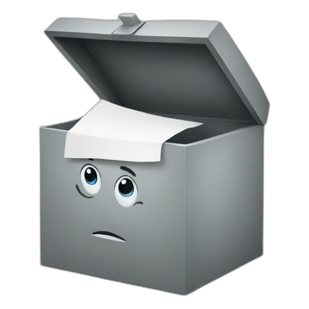 sad ballot box sticker