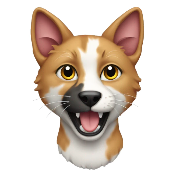 Mongrel cat, Multicolored  sticker