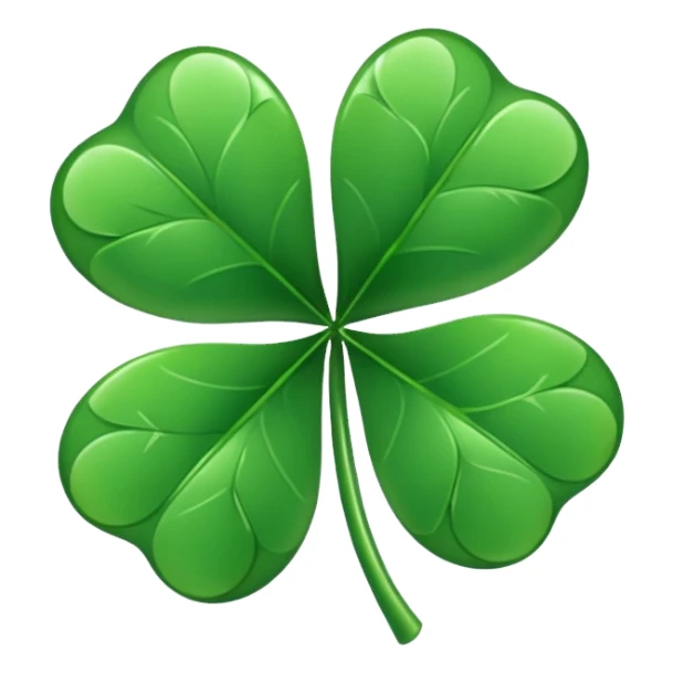 Lucky clover charm – green four-leaf clover.
 sticker