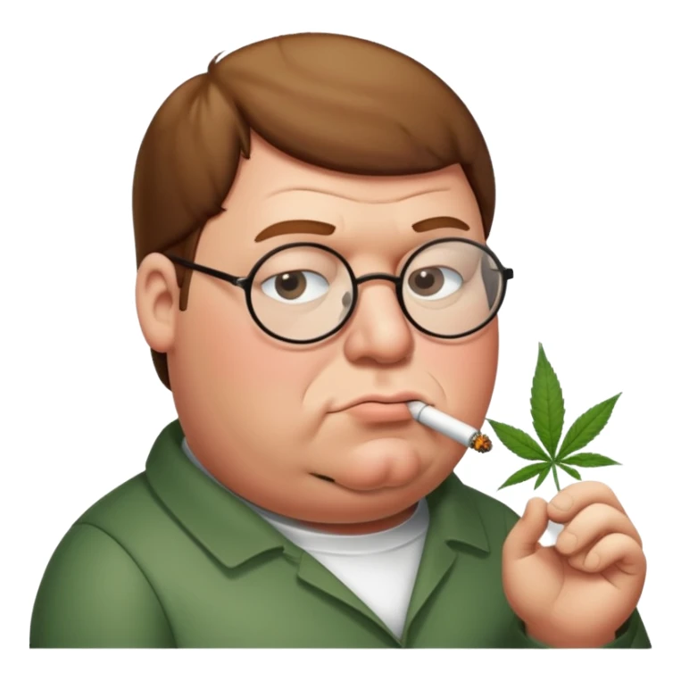 Peter griffin smoking weed sticker
