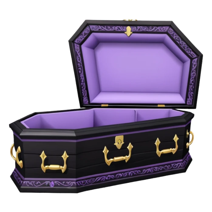 pastel goth coffin sticker