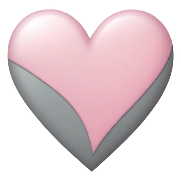 Pink and gray heart sticker