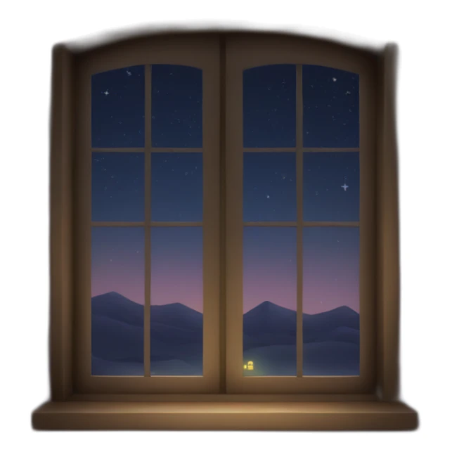 window at night sticker