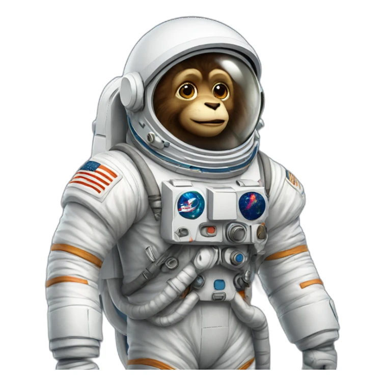 singe astronaute sticker