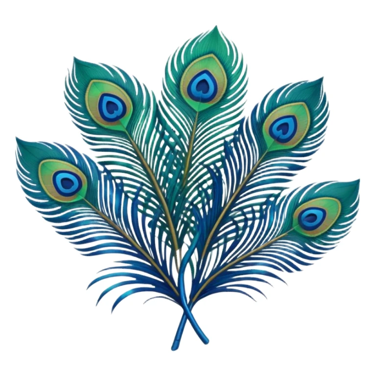 Peacock feathers sticker