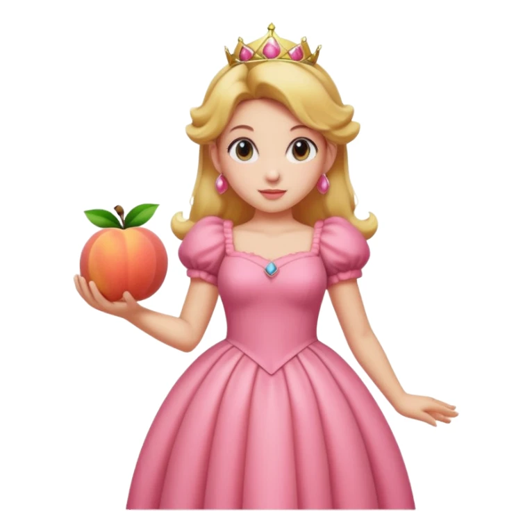 princess peach mixed with a peach sticker