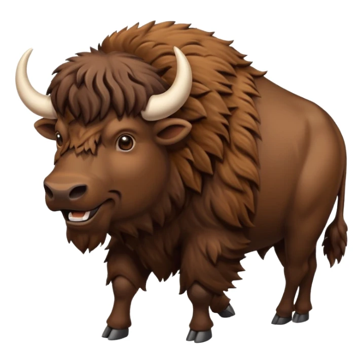 Smiling Buffalo in motion sticker
