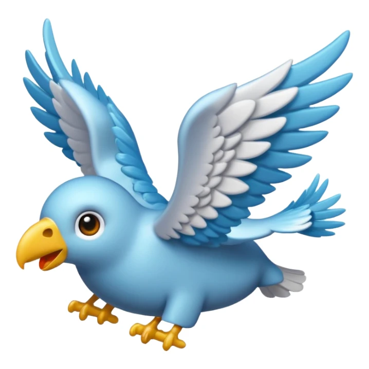 Calvo con alas volando sticker