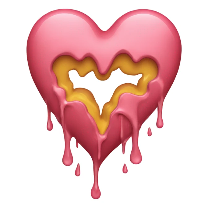 three hearts melting sticker