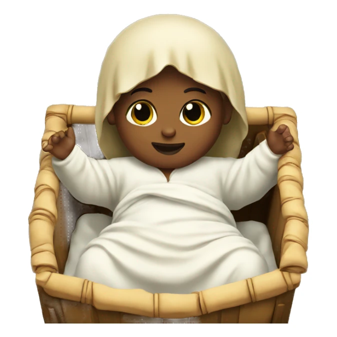 Baby Jesus in a manger sticker