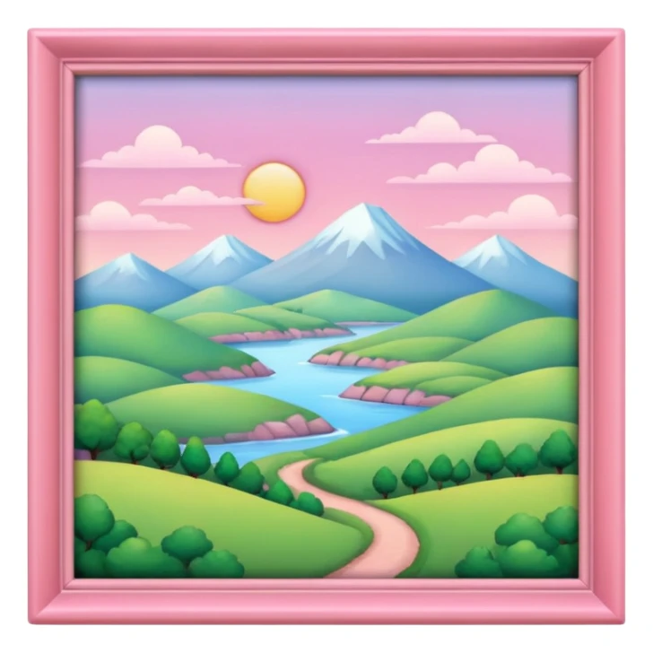 pink framed picture sticker