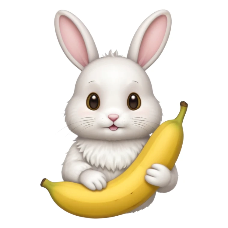 Bunny with banana sticker