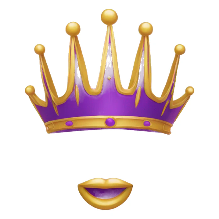 Neon purple crown on letters FOUNDER sticker