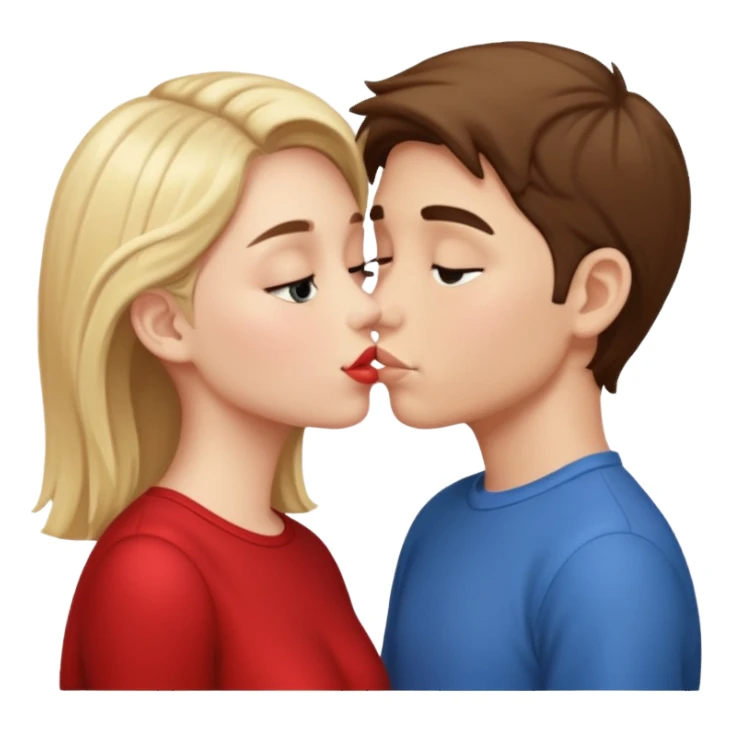 Boy and girl making out sticker