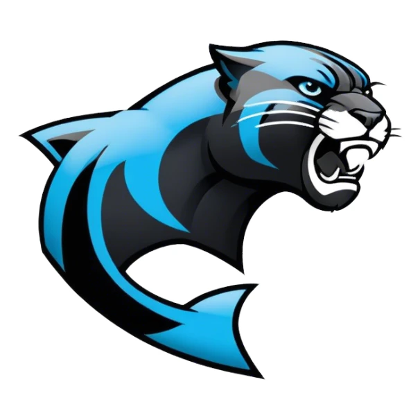 generate a carolina panthers logo sticker
