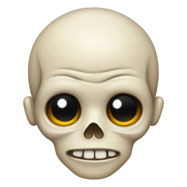skull with raised eyebrow sticker