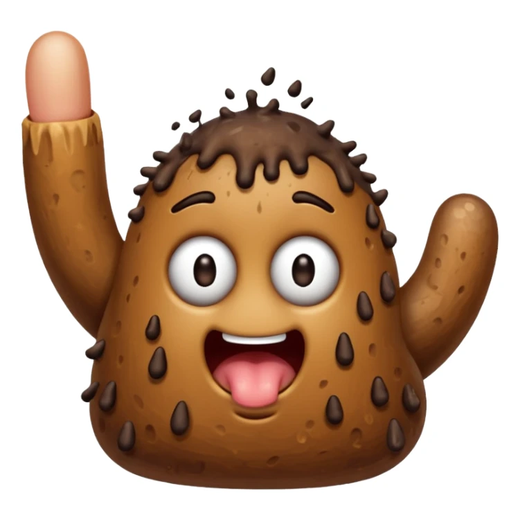 stinky finger with poo sticker