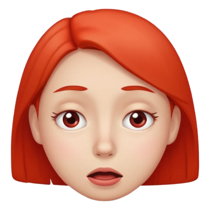 embarrassed face with red cheeks and wide open eyes sticker