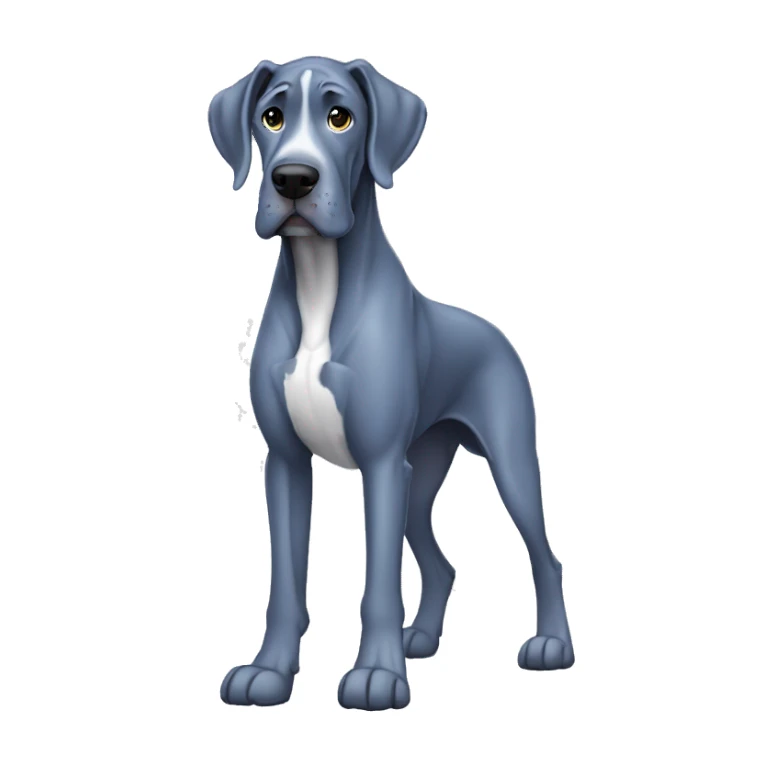 Blue great dane full body sticker