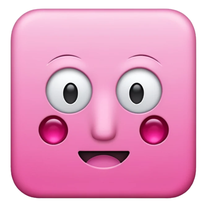 simple pink square paper no face on it sticker