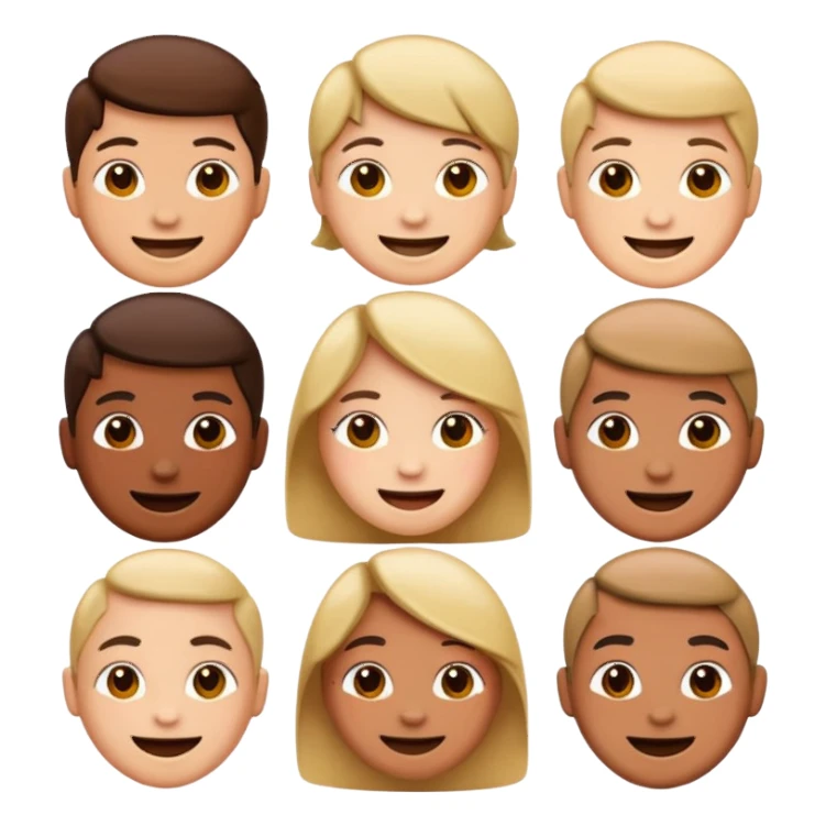 صورة مكونة من مجموعة ايموجي متشابهة بينها واحد مختلف صورة أبعادها 1080*1920 sticker