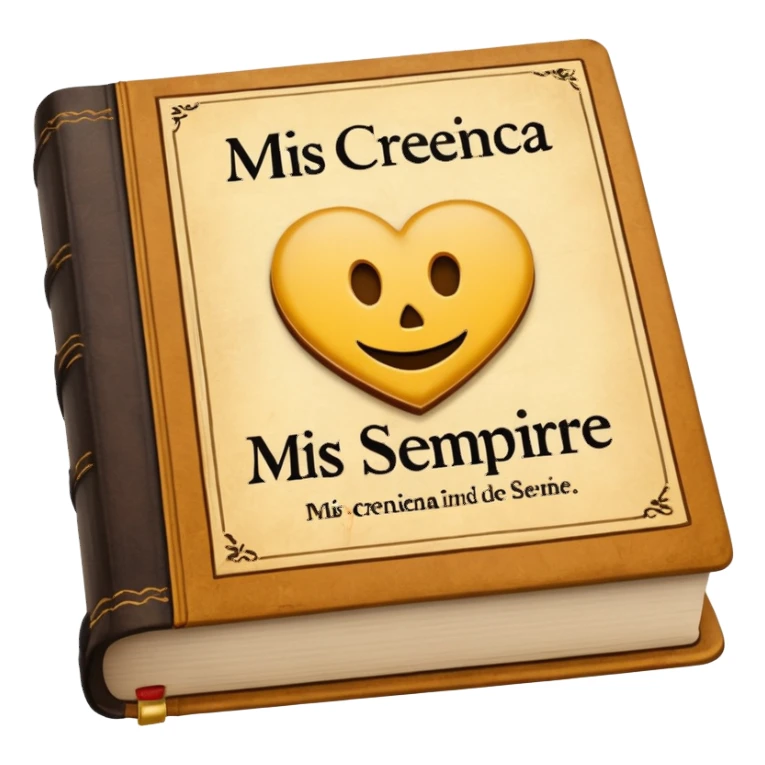 a book with the name "mis creencia de siempre" sticker