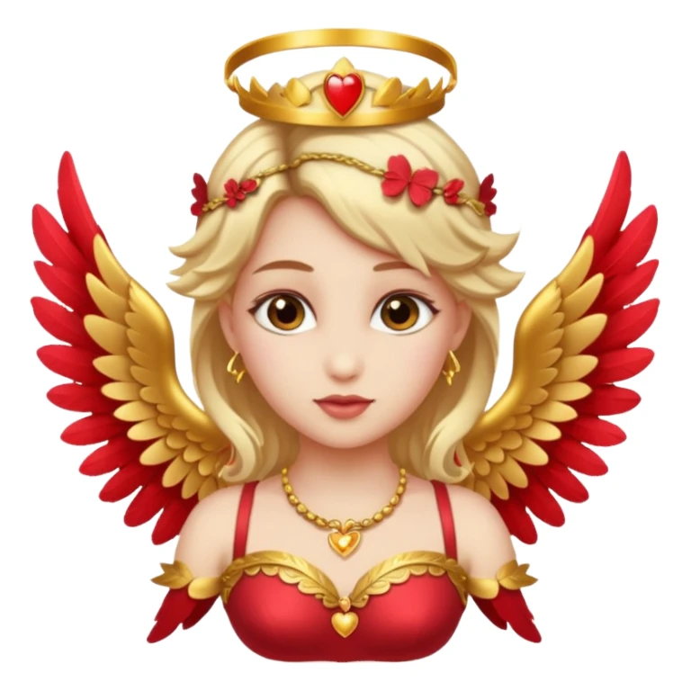 woman with cupid clothes sticker