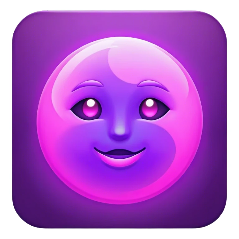 Neon violet moon sticker