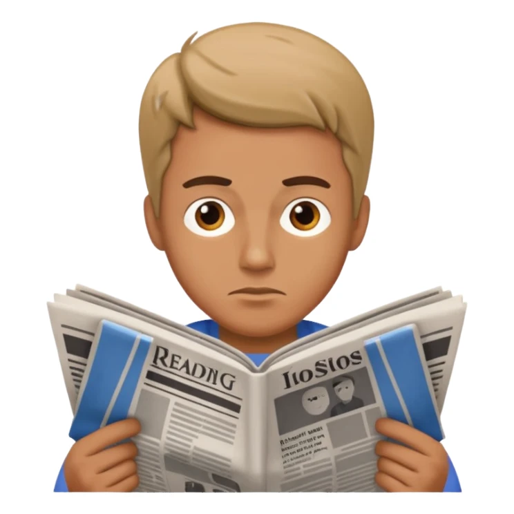 read paper with no rection man sticker