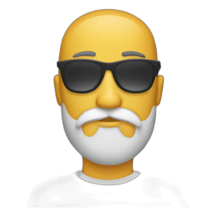 sunglasses beard guy sticker