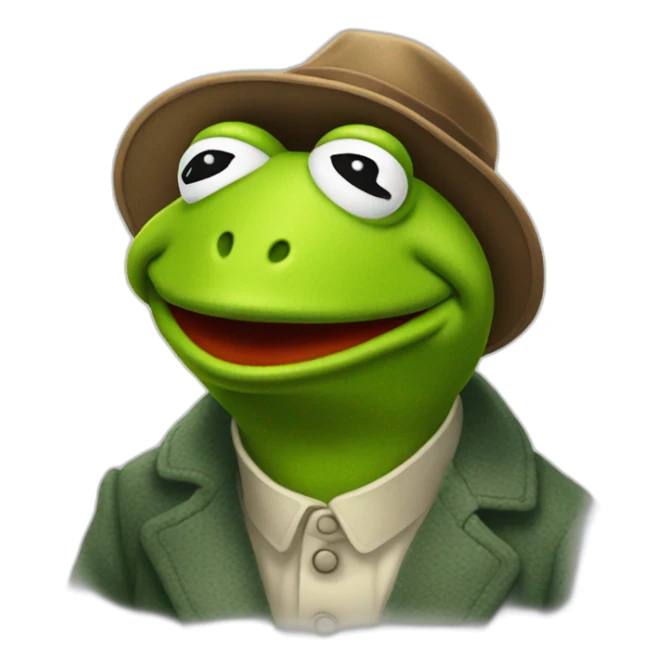 Kermit grenouille boit du thé sticker