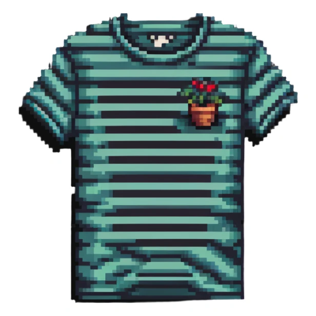 striped t-shirt sticker