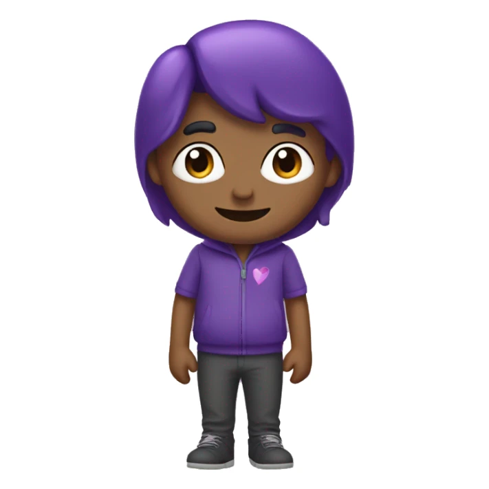 Corazón morado sticker