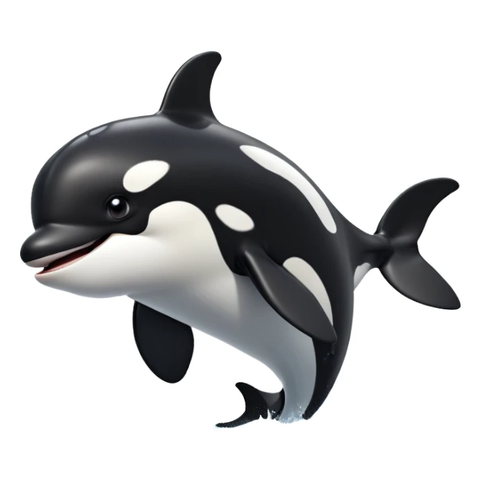 cinematic-comical-orca-portrait-emoji,-head-tilted-dramatically-with-an-exaggeratedly-shocked-expression,-featuring-a-sleek-black-and-white-body-with-wide,-comically-expressive-eyes-full-of-playful-disbelief-and-animated-flippers,-simple sticker