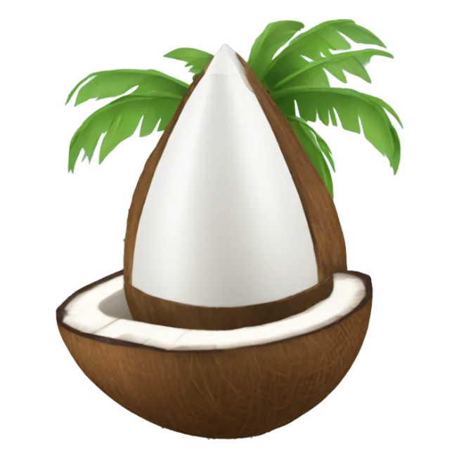 A coconut rocket sticker