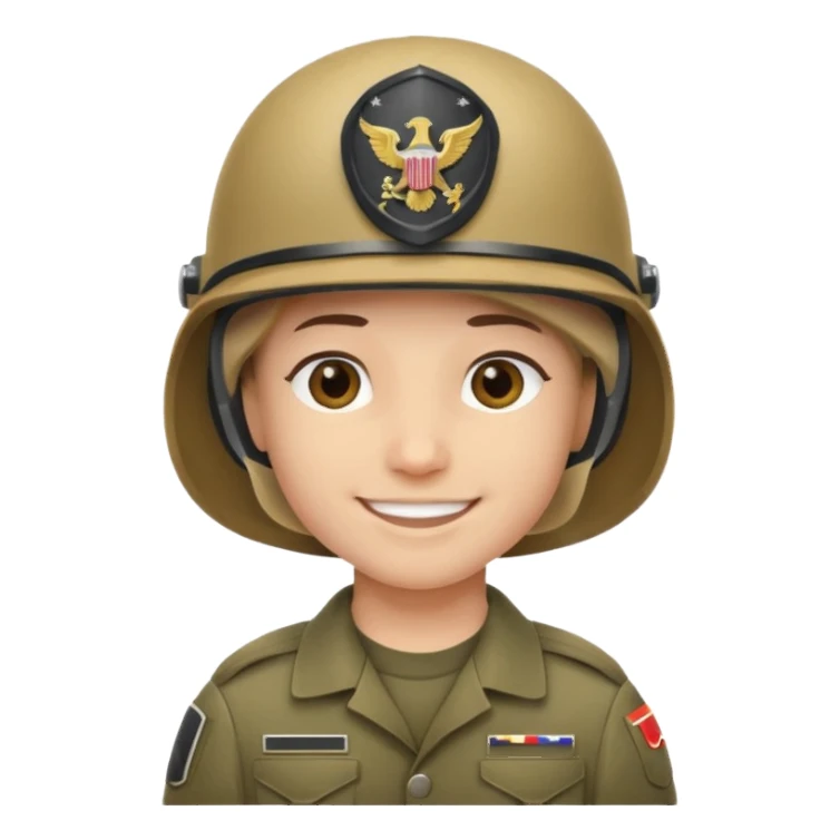 Combine these two 🪖🙂
:military_helmet: :simple_smile: sticker