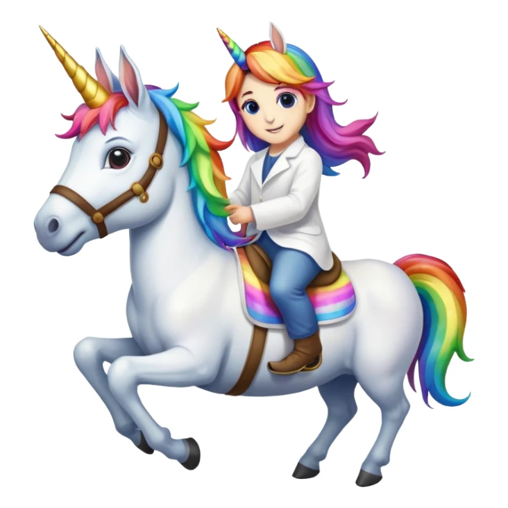 Unicorn  riding a donkey  sticker