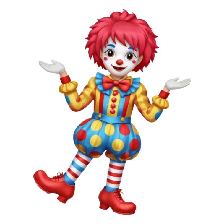 clown smile friendly young sticker