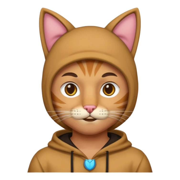 A man wearing cat clothes  sticker