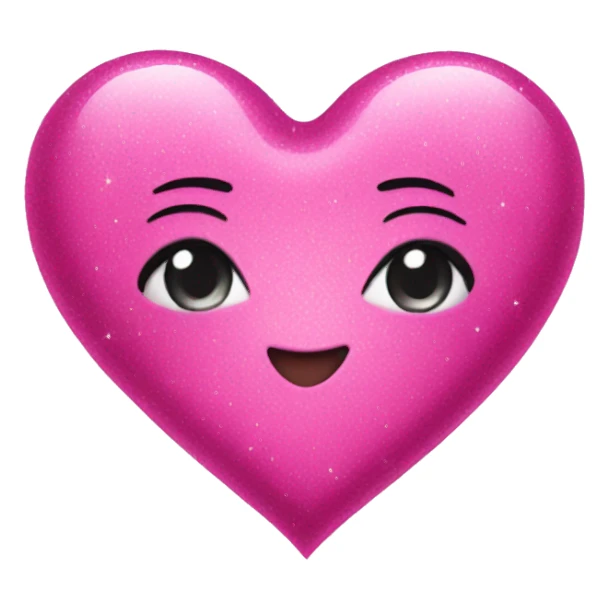sparkly pink heart sticker