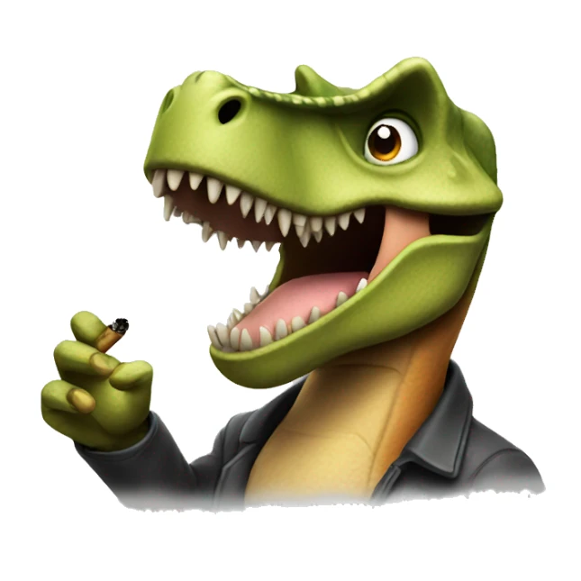 Dinosaur Smoking sticker
