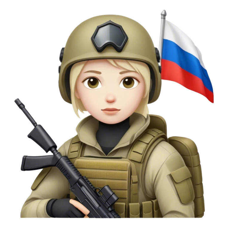 special force with russian flag sticker
