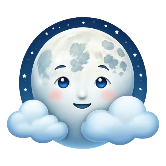 Sky moon sticker