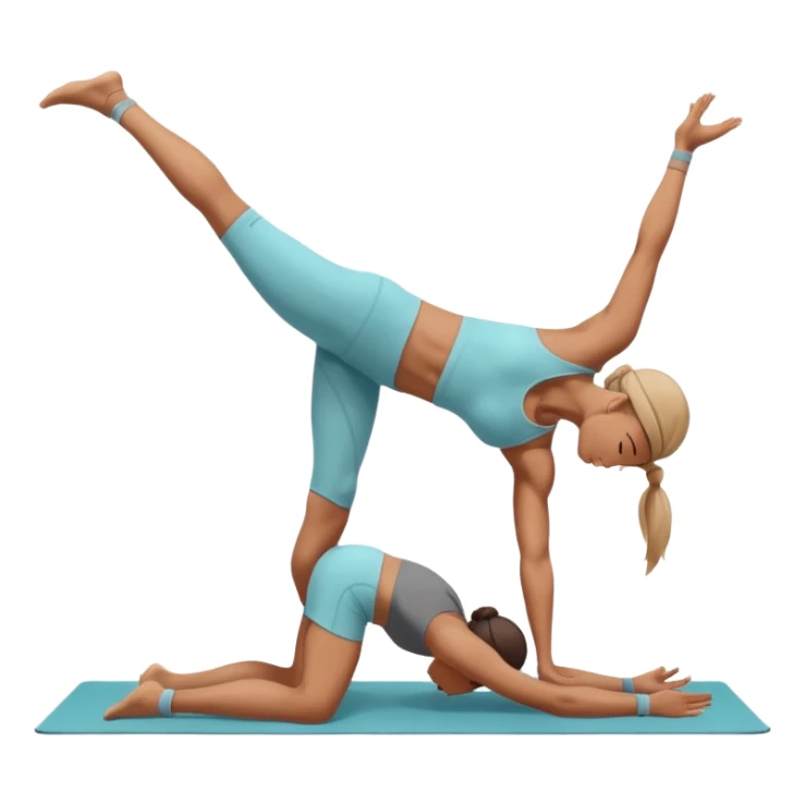 yoga bending back backwards sticker