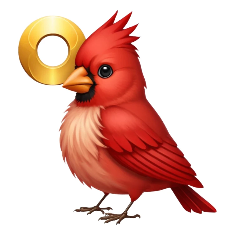Cardinal bird with halo sticker