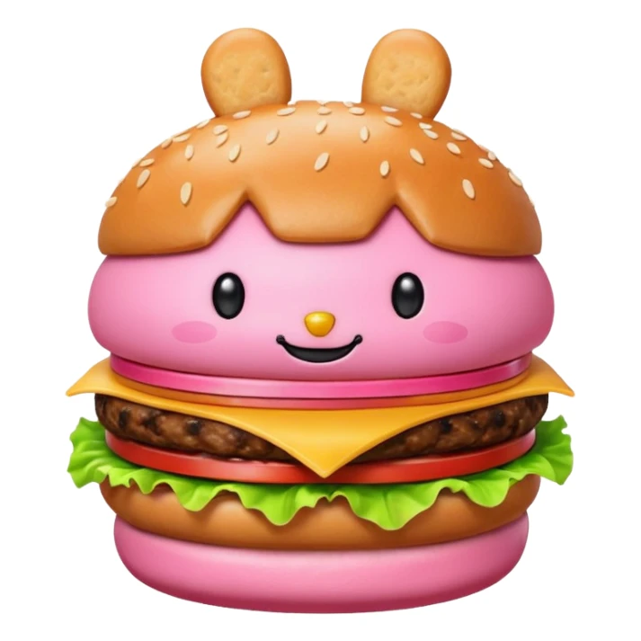 Hello kitty hamburger sticker