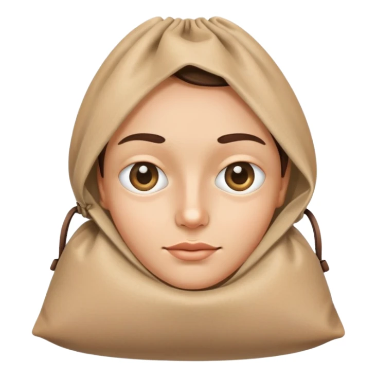 Face with bags under eyes sticker