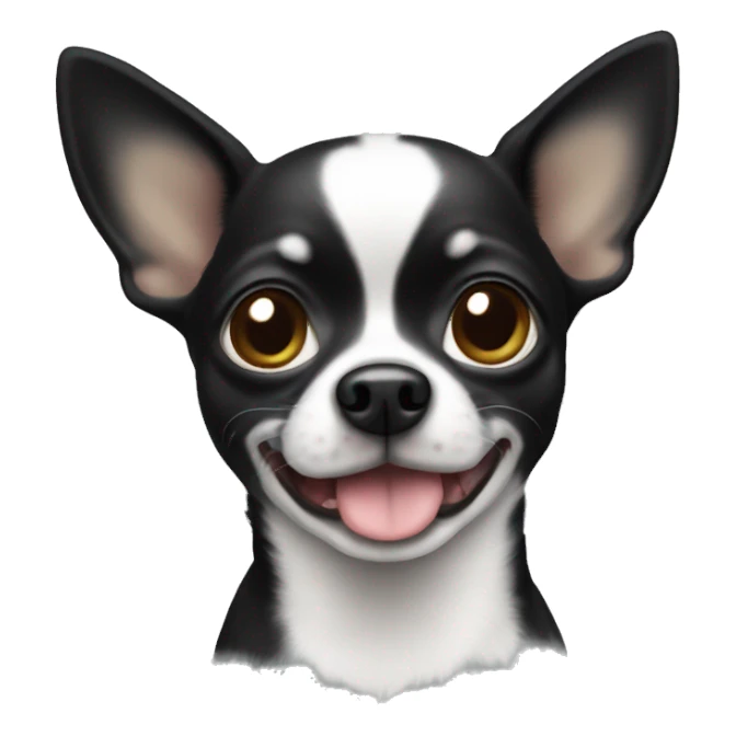 Chihuahua negro con pecho blanco  sticker