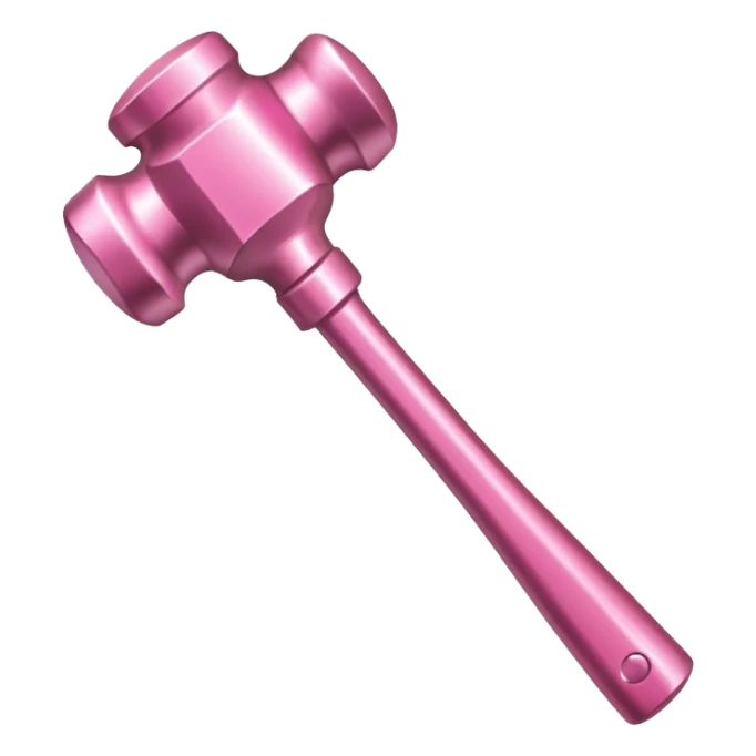 Pink hammer sticker
