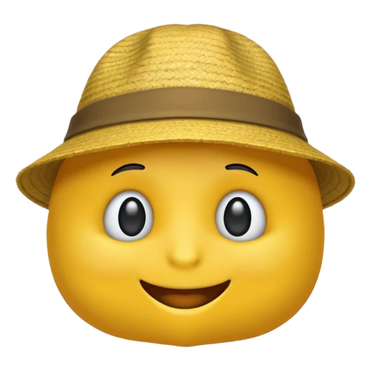Einen Gelben Emoji mit Hut sticker